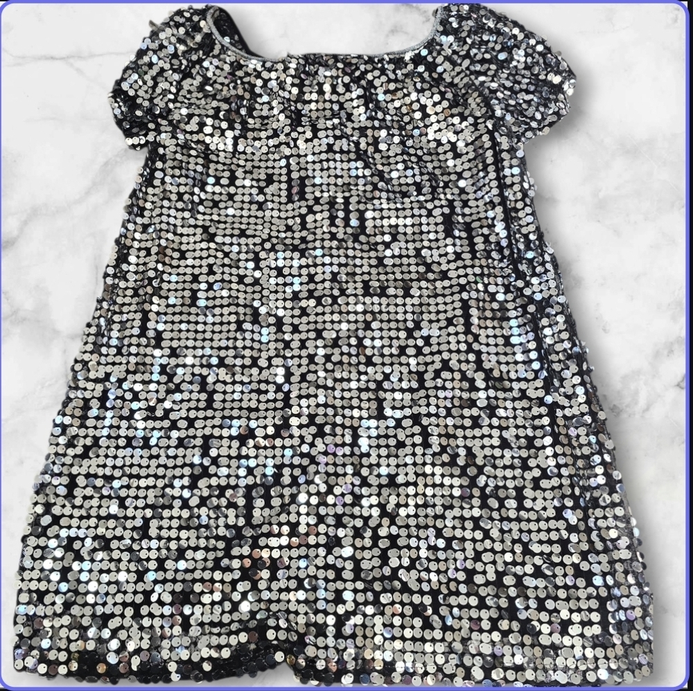 Xhilaration Silver Sequin Mini Dress